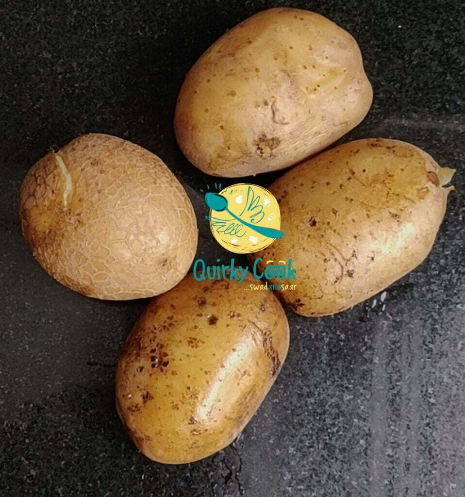 Parboil the potatoes